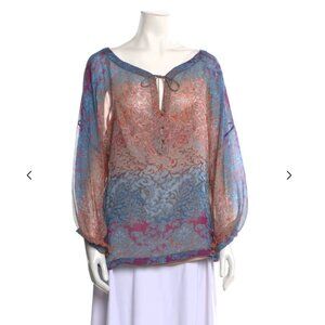 Diane von Furstenberg Silk Printed Blouse
